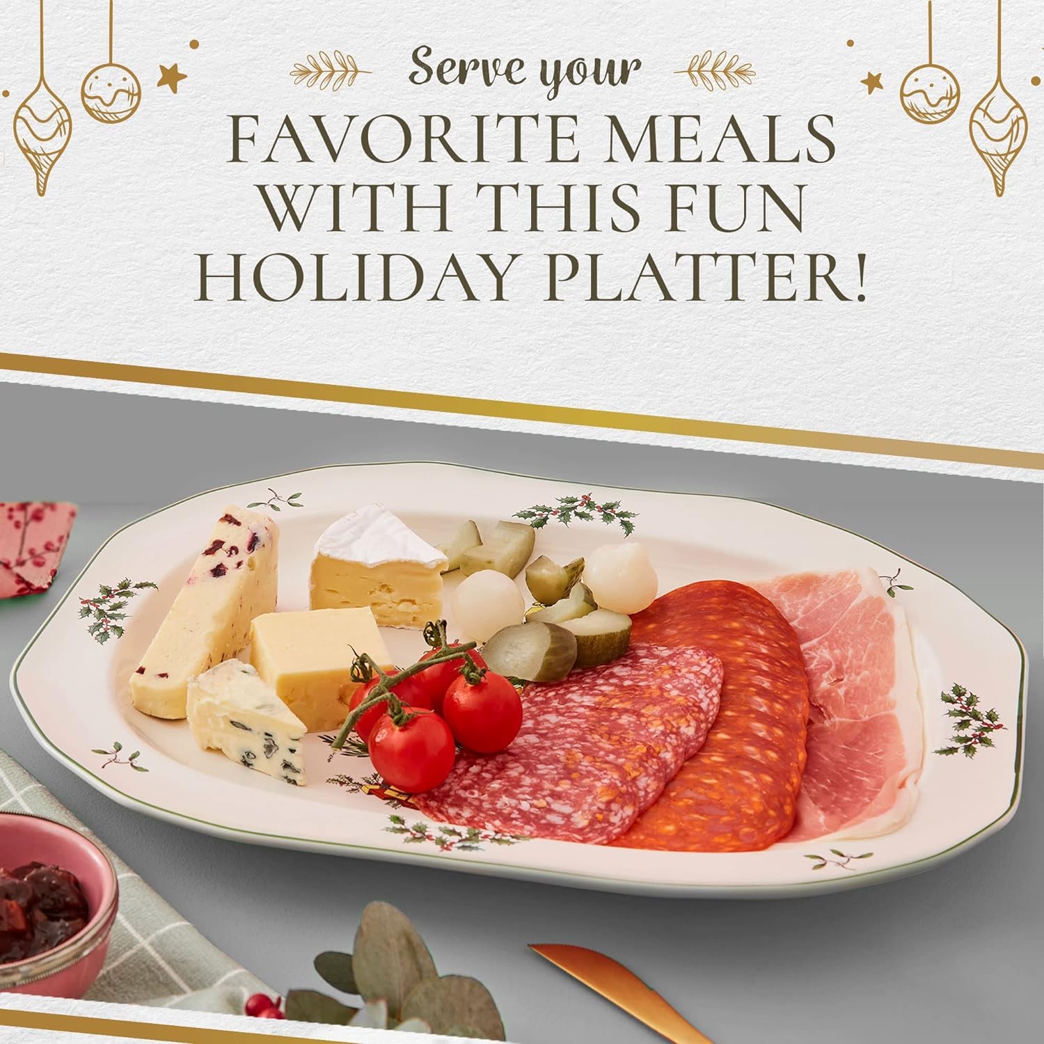 Porcelain finish with timeless Spode Christmas Tree pattern