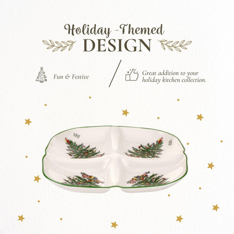 Spode Christmas Tree Sculpted Tray dishwasher safe for quick cleanup