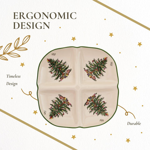 Spode Christmas Tree Serveware enhances holiday tables with classic pattern