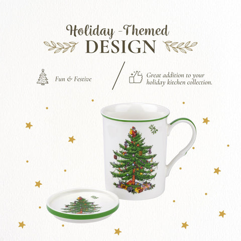 Spode fine porcelain mug combines elegance with everyday durability.
