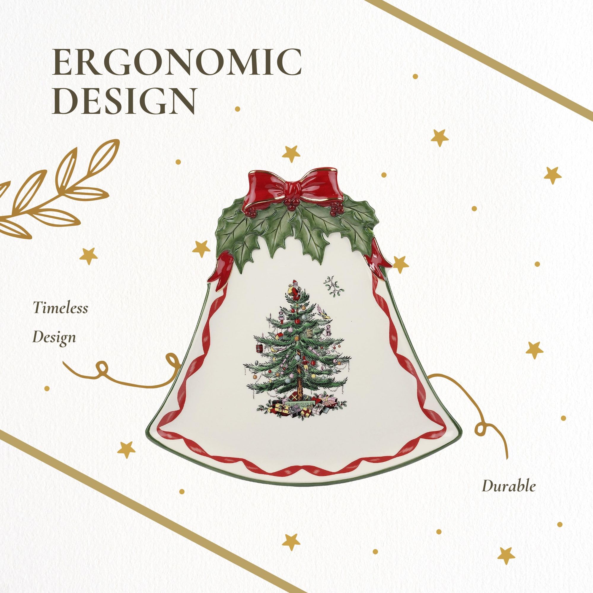 Spode plate packaged in a gift box for holiday gifting.
