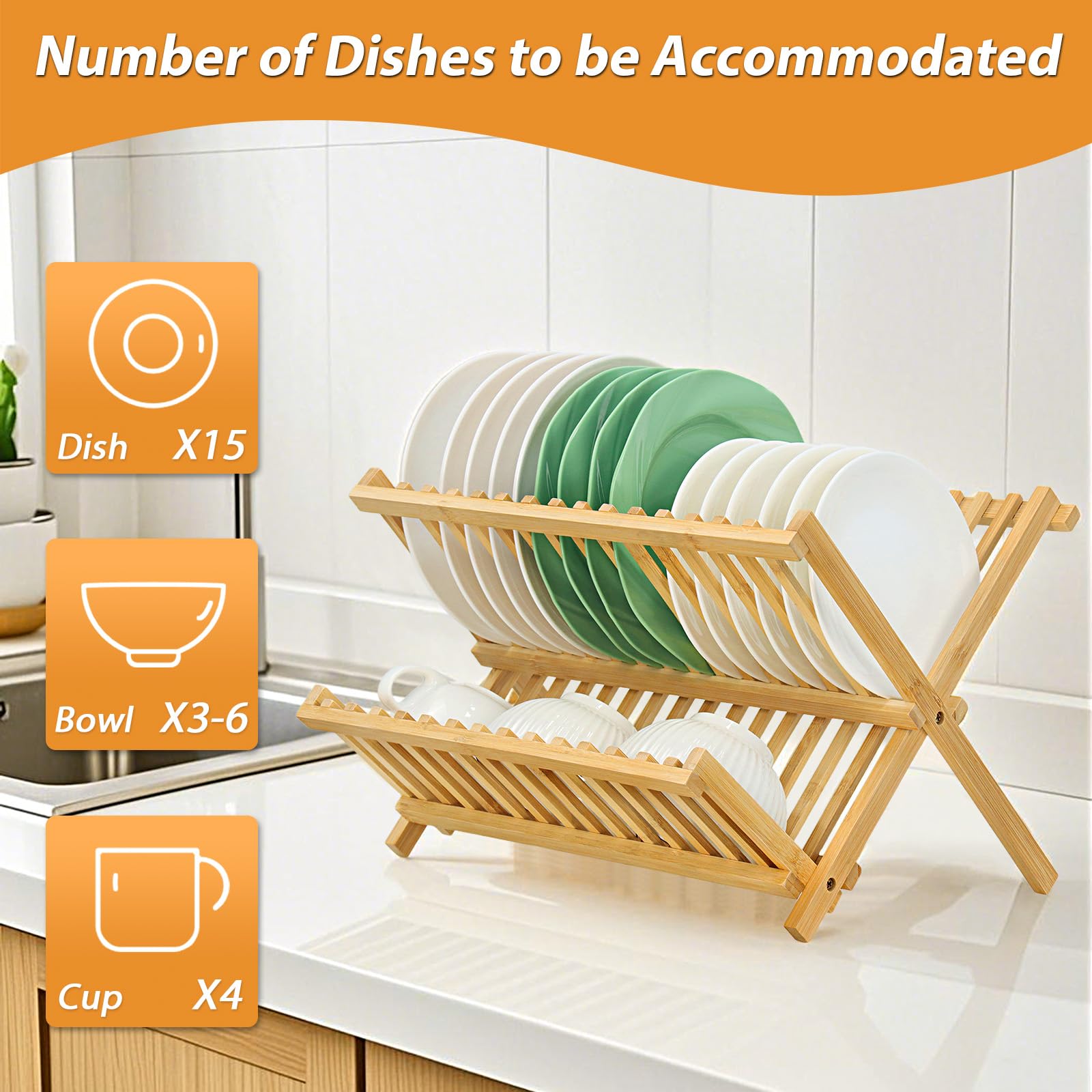 SPOPSOOD unfolds to 15 x 8.7 x 9.8 inches for easy countertop use