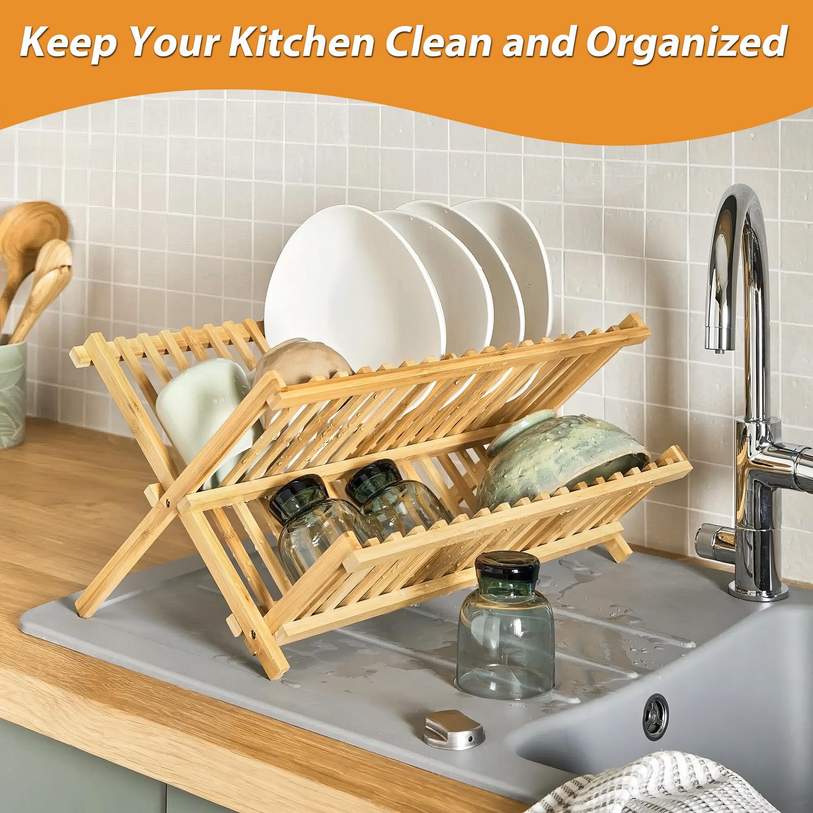 SPOPSOOD lower tier keeps mugs and bowls within easy reach and dries evenly