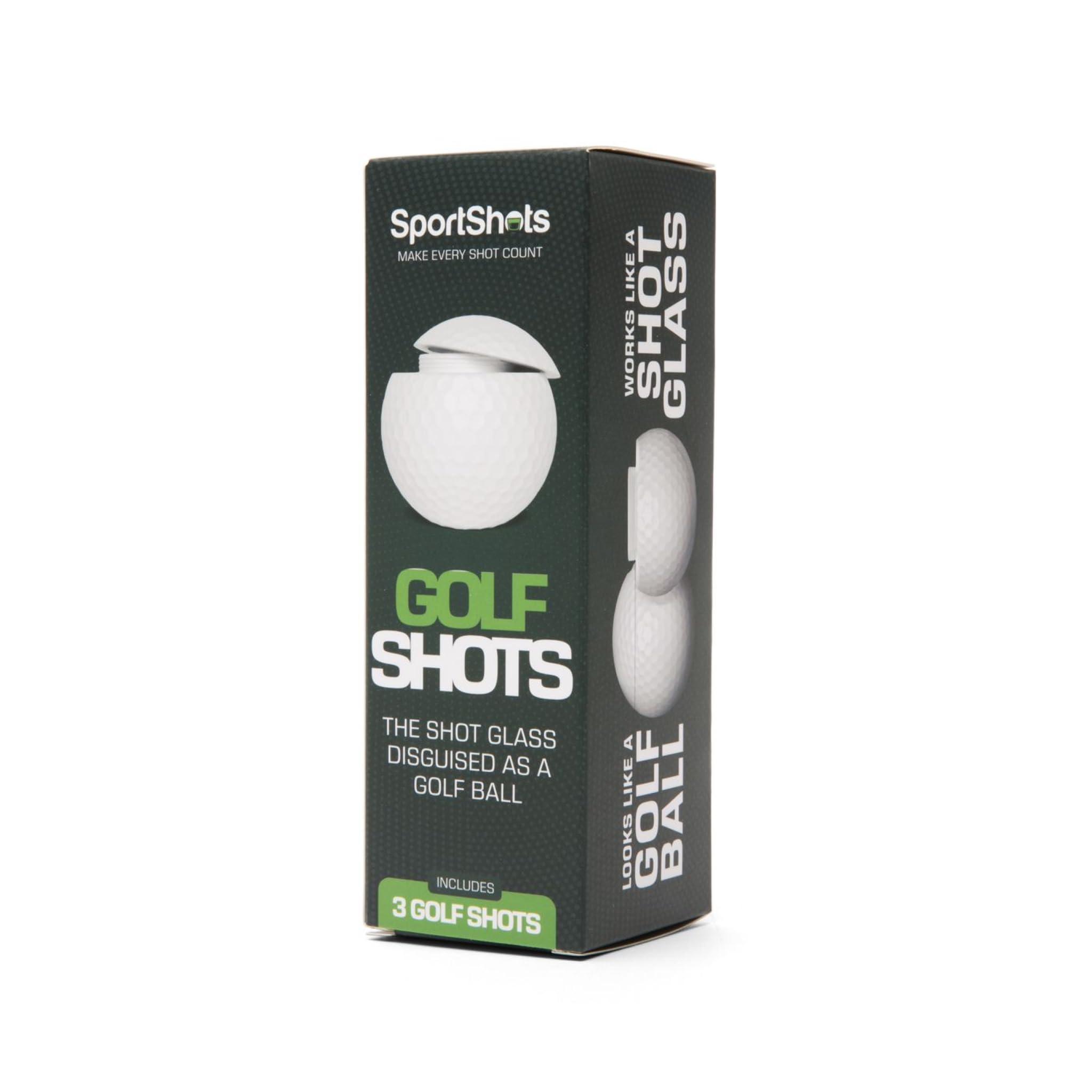 Sport Shots shot glass close-up showing screw-on cap and 1.5 oz capacity.