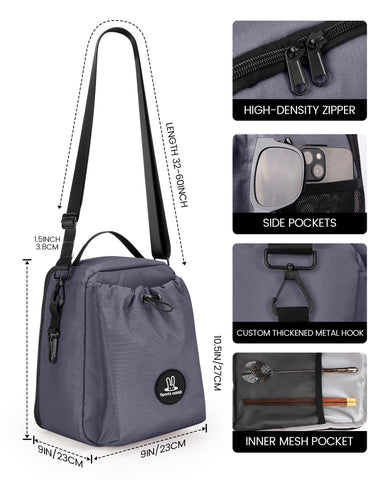 Sports Rabbit insulated lunch bag offers ample capacity for meals and containers on travel days.