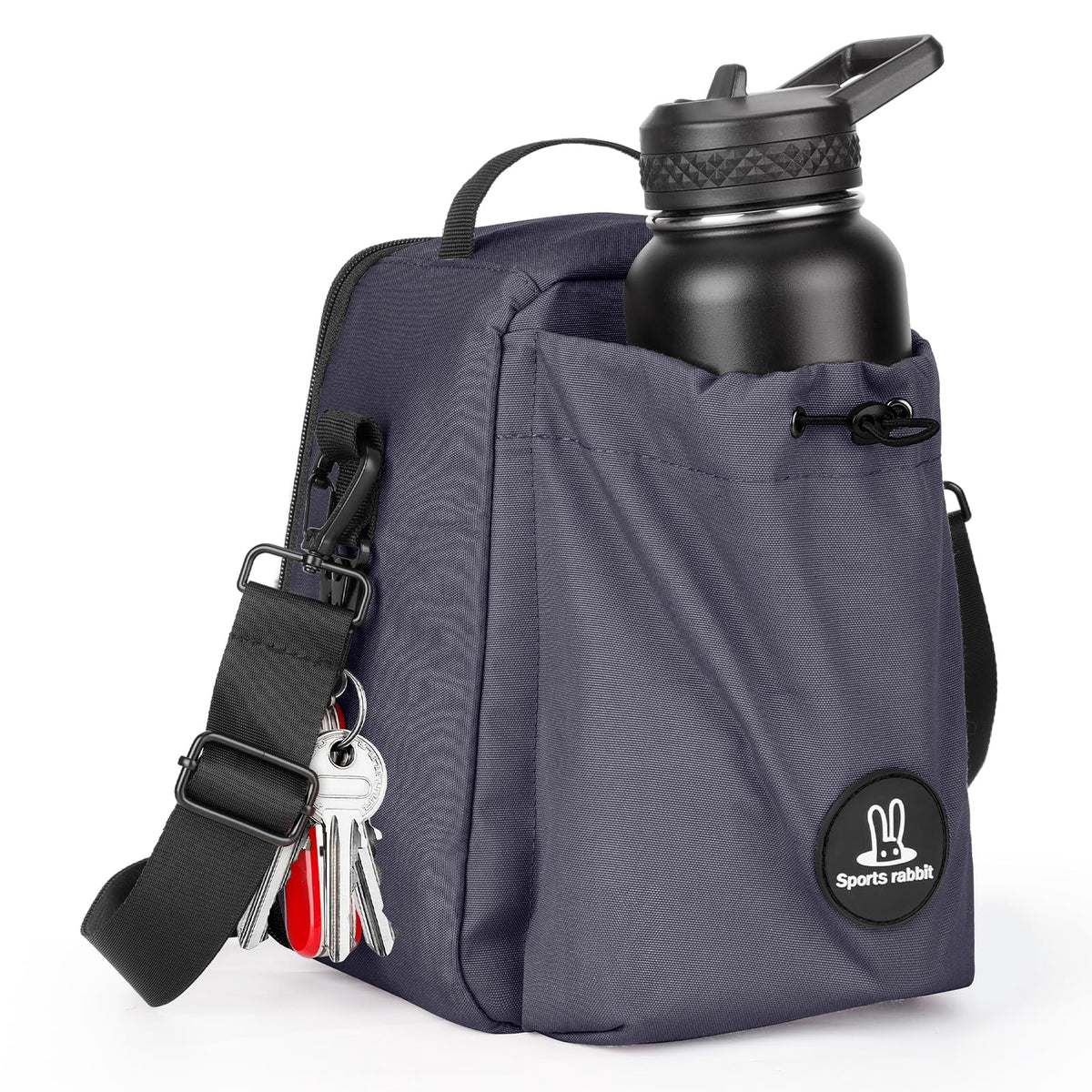 Sports Rabbit insulated lunch bag with front pocket keeps snacks organized for daily commutes.
