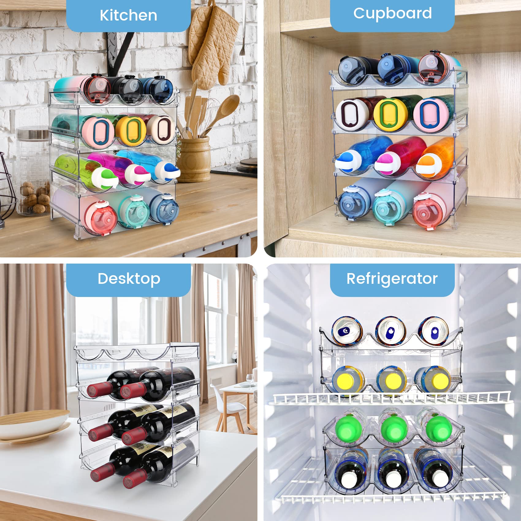 Spospo easy-clean bottle rack simplifies maintenance with mild soap and water.