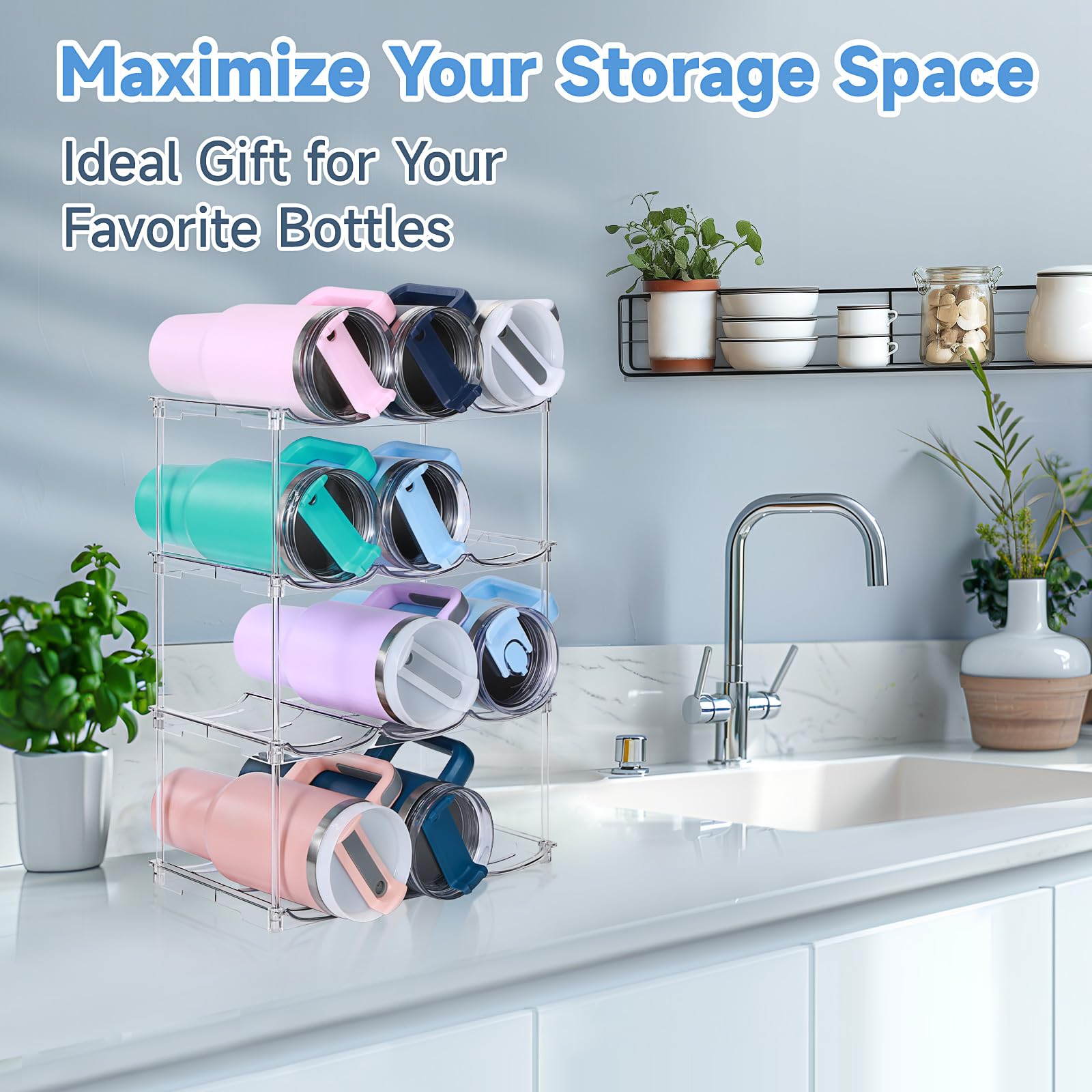 Spospo four-layer design holds up to twelve bottles