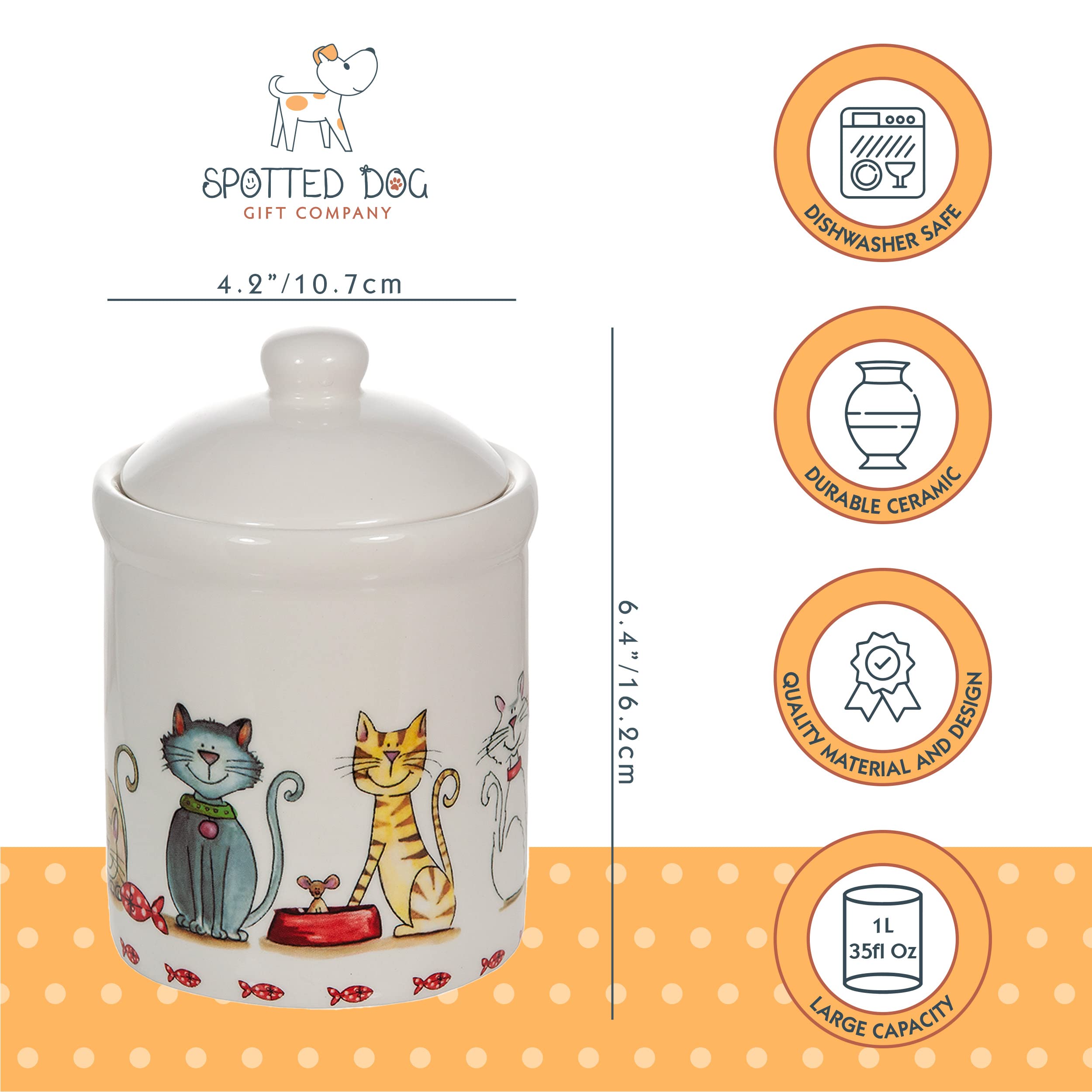 SPOTTED DOG GIFT COMPANY kitchen accessory blends whimsy with practical storage.