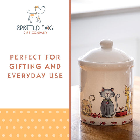 SPOTTED DOG GIFT COMPANY 35oz jar fits compact counters and busy kitchens.