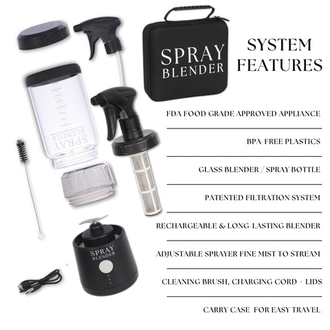 SprayBlender dual-battery system delivers longer blending sessions on the go.