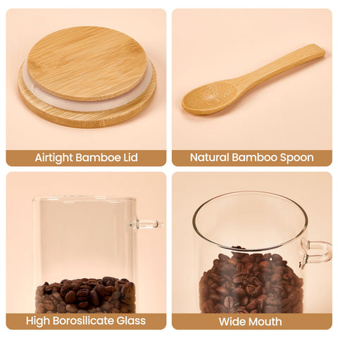Spreccio 22 oz glass jar ideal for chia pudding, yogurt, or sauces.
