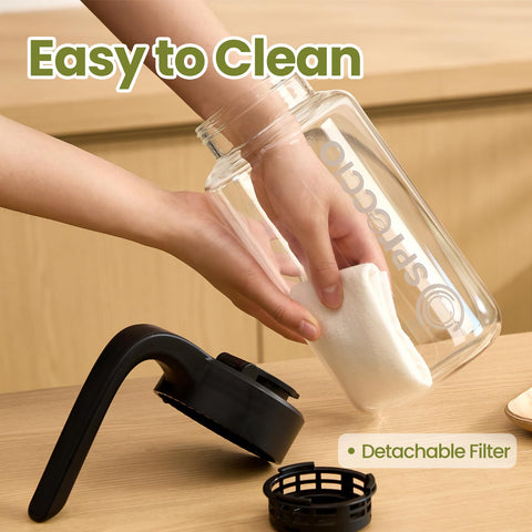 Spreccio dishwasher-safe pitcher simplifies cleaning after heavy use.