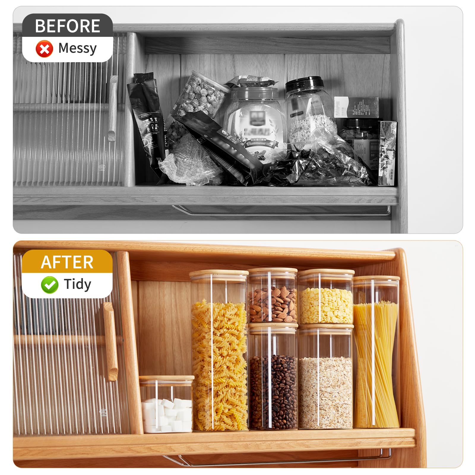 Spreccio dishwasher-safe glass jars for easy cleaning