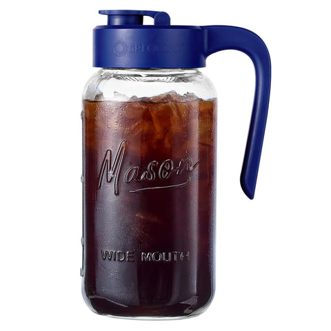 Spreccio Mason Jar Pitcher with airtight seal preserves freshness and reduces leaks.