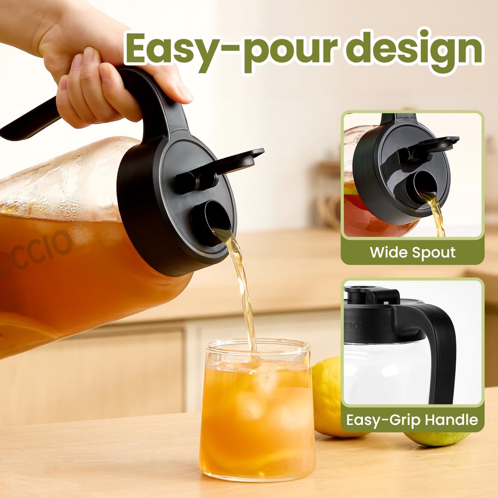 Spreccio outdoor-ready tea pitcher perfect for sun tea or picnics.