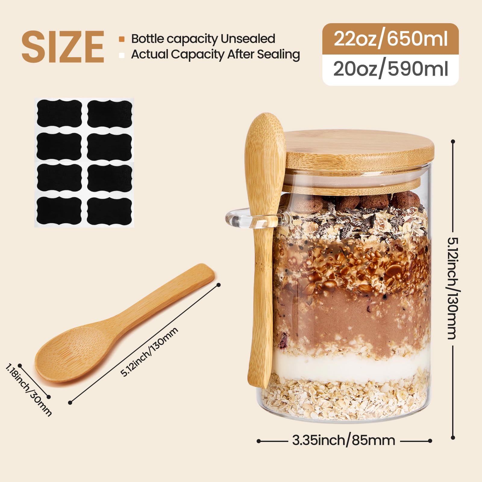 Spreccio jars with bamboo lids showing airtight seal for freshness.