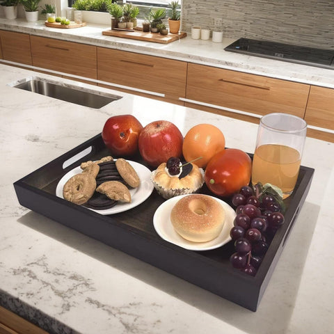 Spriieny dining setup shows versatile surface for meals and display.