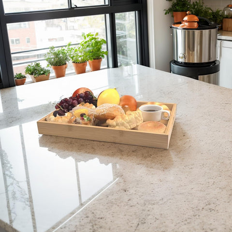 Sprieny rectangular tray measures 38 cm by 26 cm for versatility.