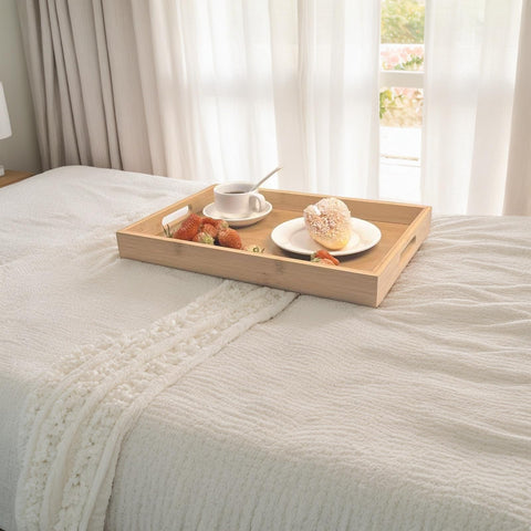 Sprieny tray helps display foods attractively at parties and bars.