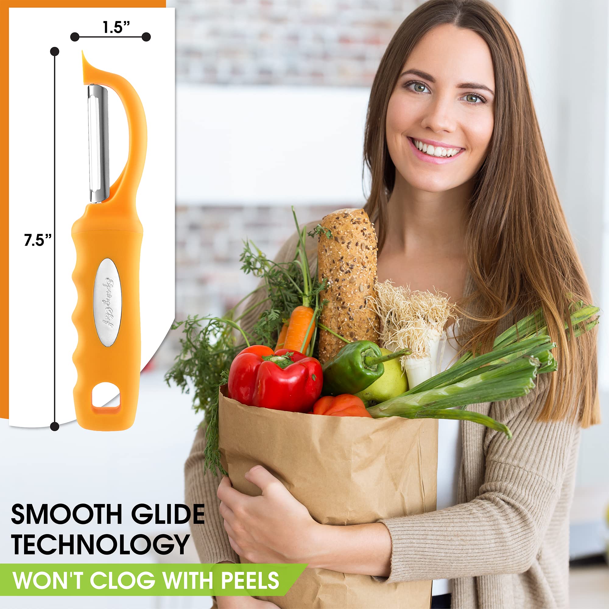 Spring Chef blemish remover helps prep uniform vegetables
