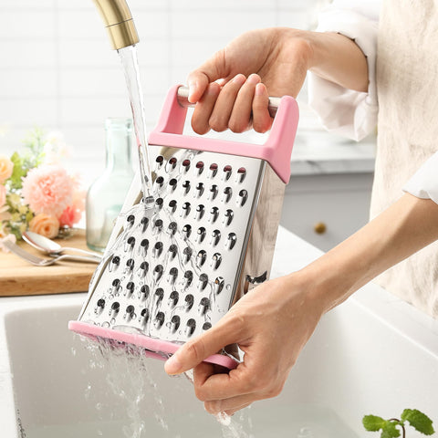 Spring Chef cheese and vegetable grater reduces kitchen clutter.