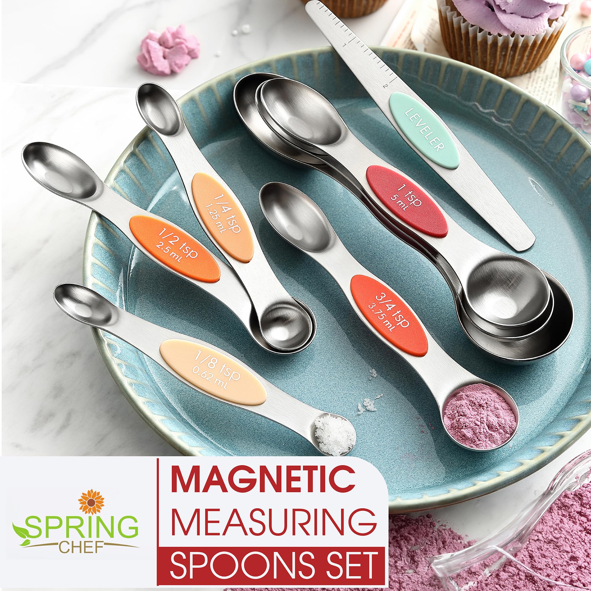 Spring Chef Desert Sunset dishwasher-safe measuring spoons for easy cleanup