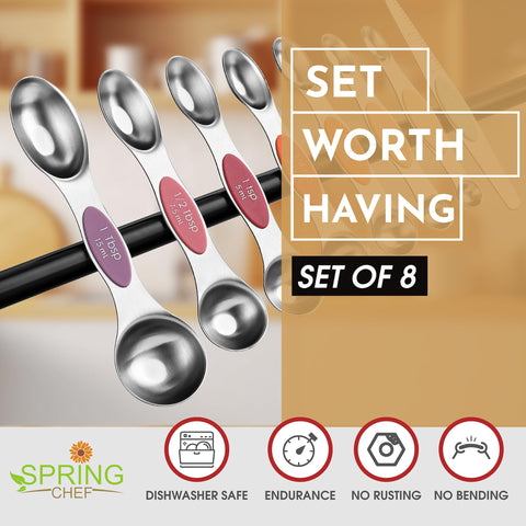 Spring Chef Desert Sunset nested magnetic measuring spoons for compact storage