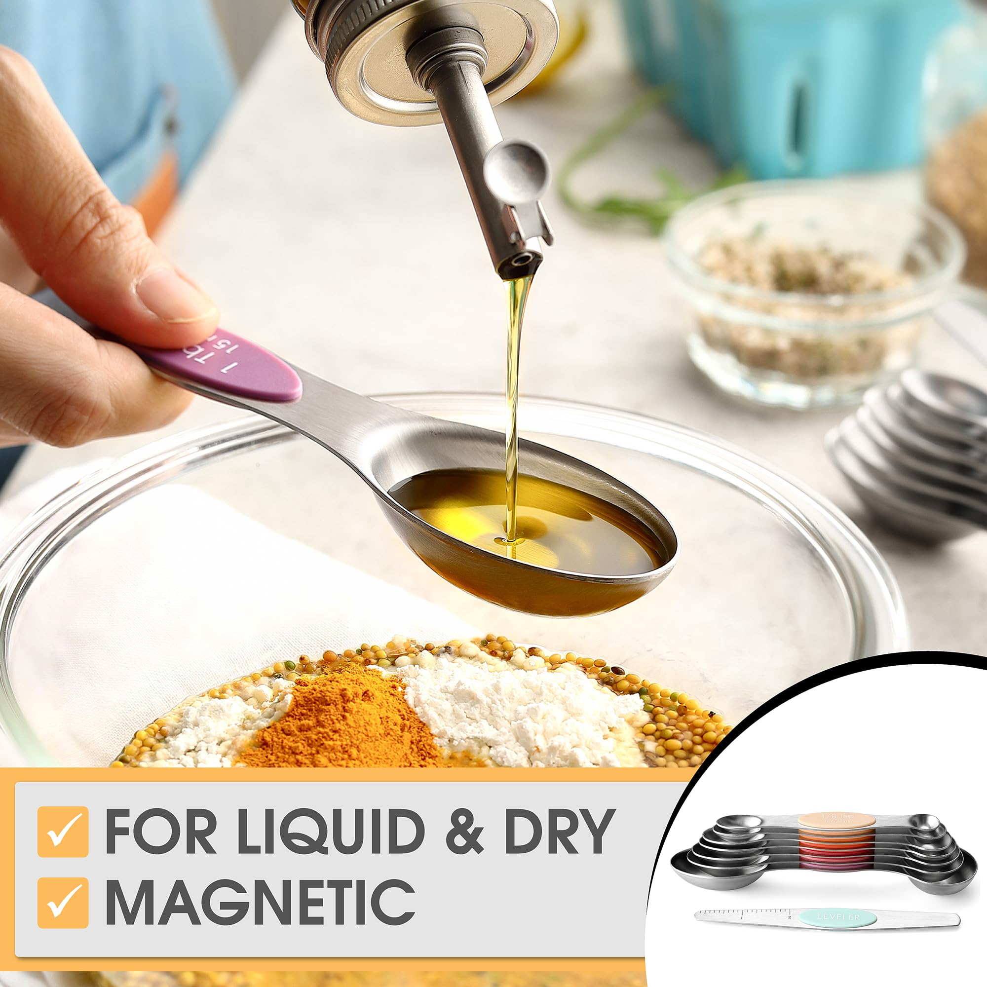 Spring Chef Desert Sunset round-end spoon ideal for liquids and sauces