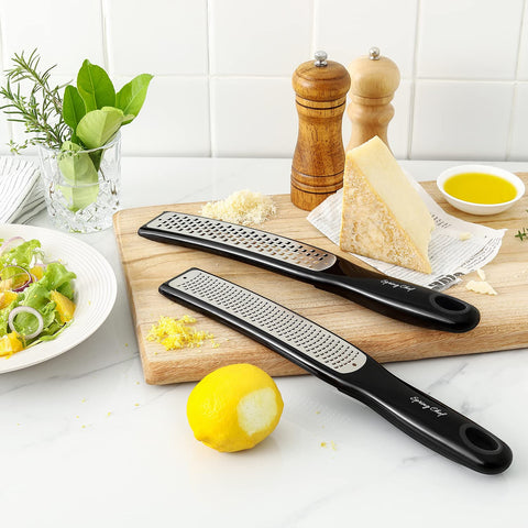 Spring Chef dishwasher-safe blades simplify cleanup after zesting and grating
