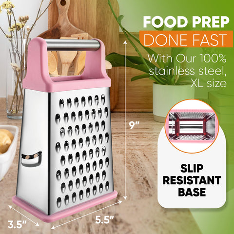 Spring Chef dishwasher-safe grater simplifies cleanup after cooking prep.