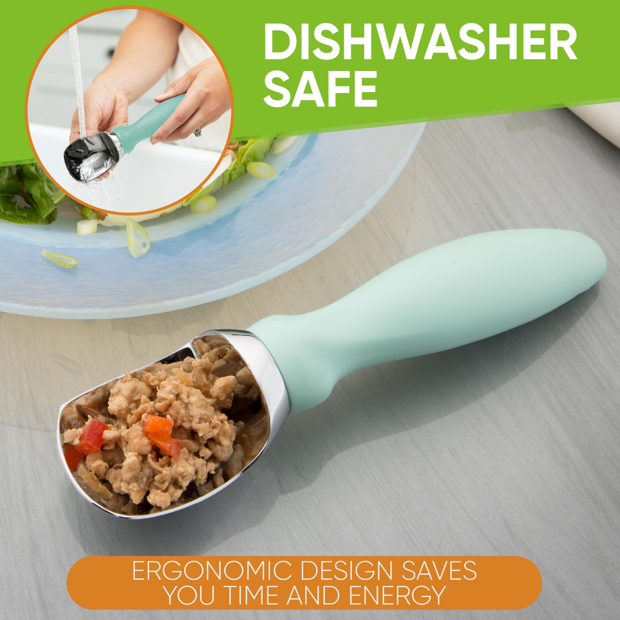 Spring Chef dishwasher-safe design makes cleanup quick after busy kitchen sessions.