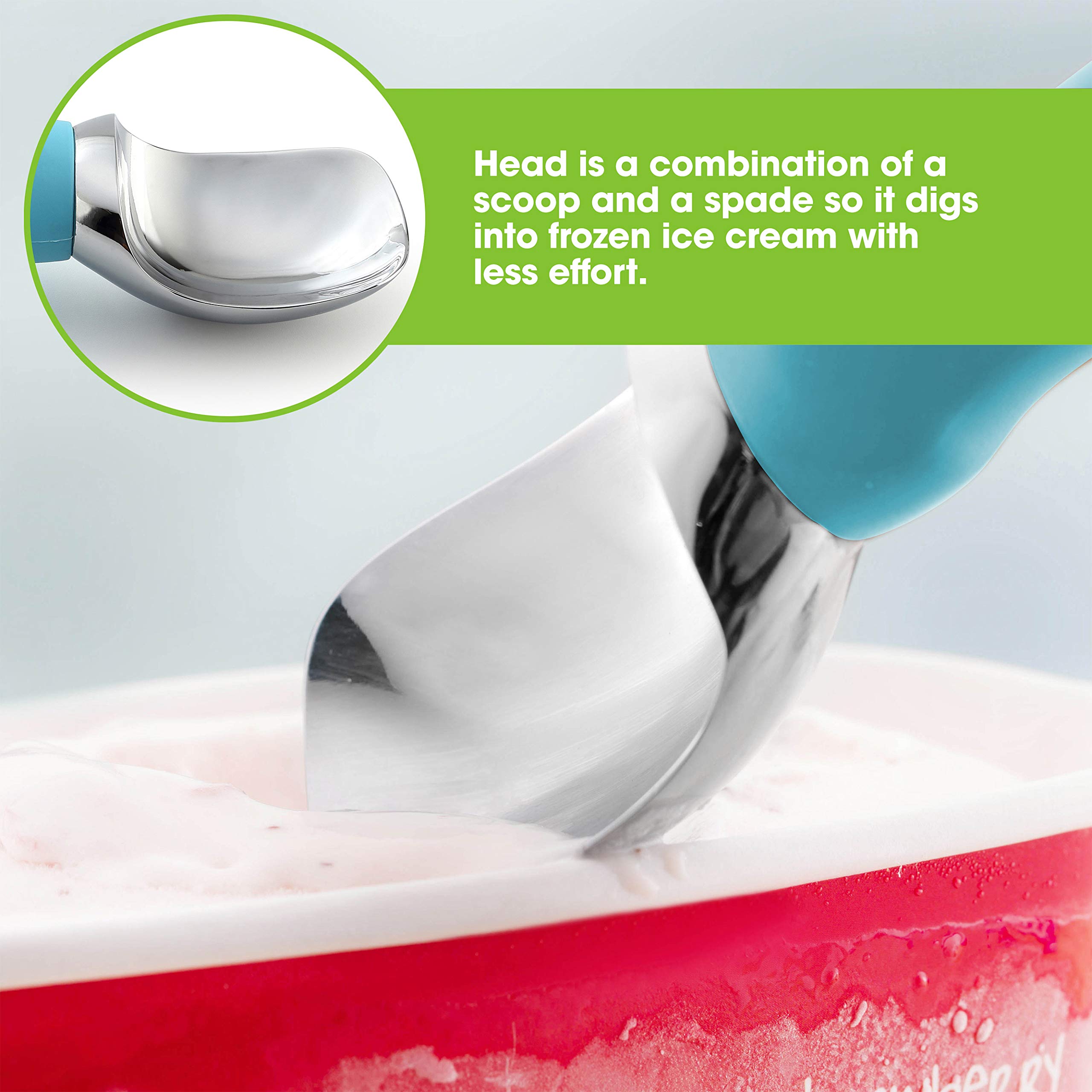Spring Chef scoop is dishwasher safe for quick cleanup after dessert prep.
