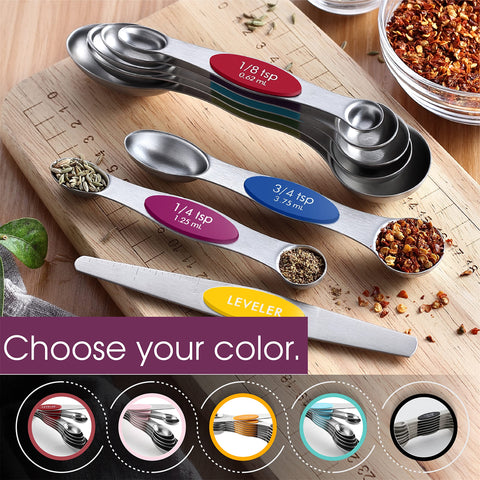 Spring Chef dishwasher-safe measuring spoons for easy cleanup