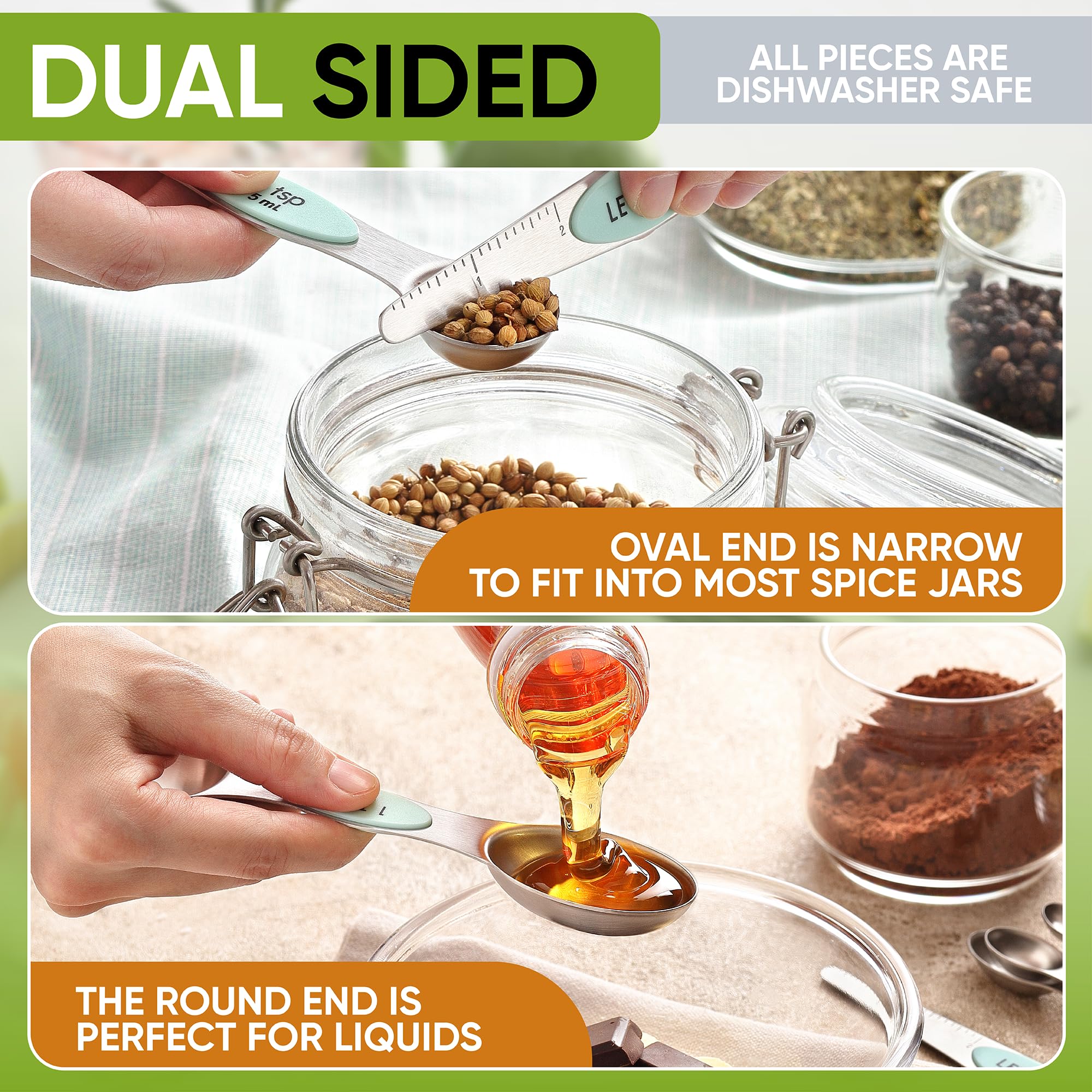 Spring Chef dishwasher-safe measuring tools for simple cleanup