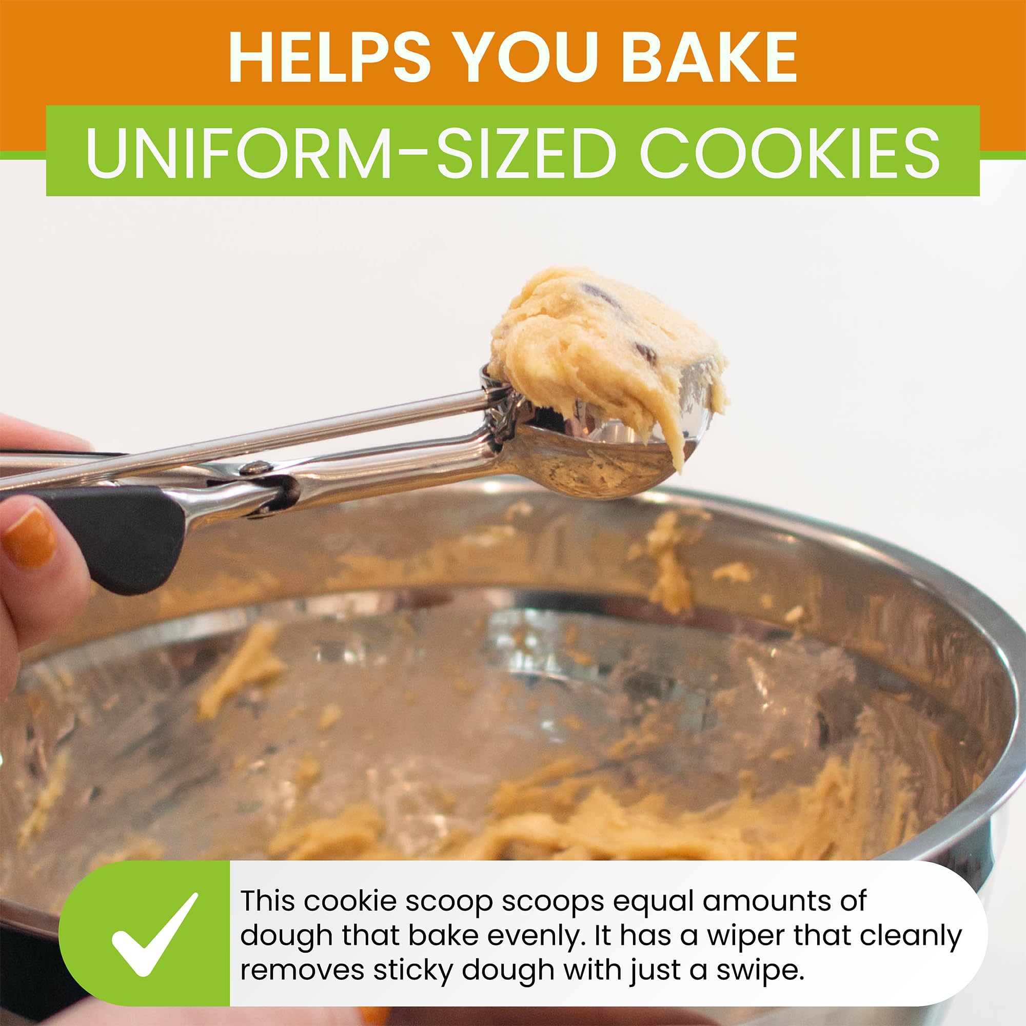 Spring Chef dishwasher-safe scoop for quick cleanup after baking