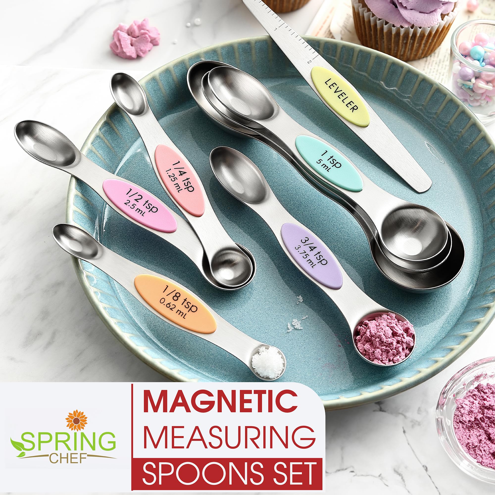 Spring Chef spoons are dishwasher safe for easy cleanup.
