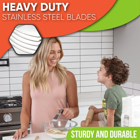 Spring Chef large dough blender ergonomic handle supports comfortable, fatigue-free kneading