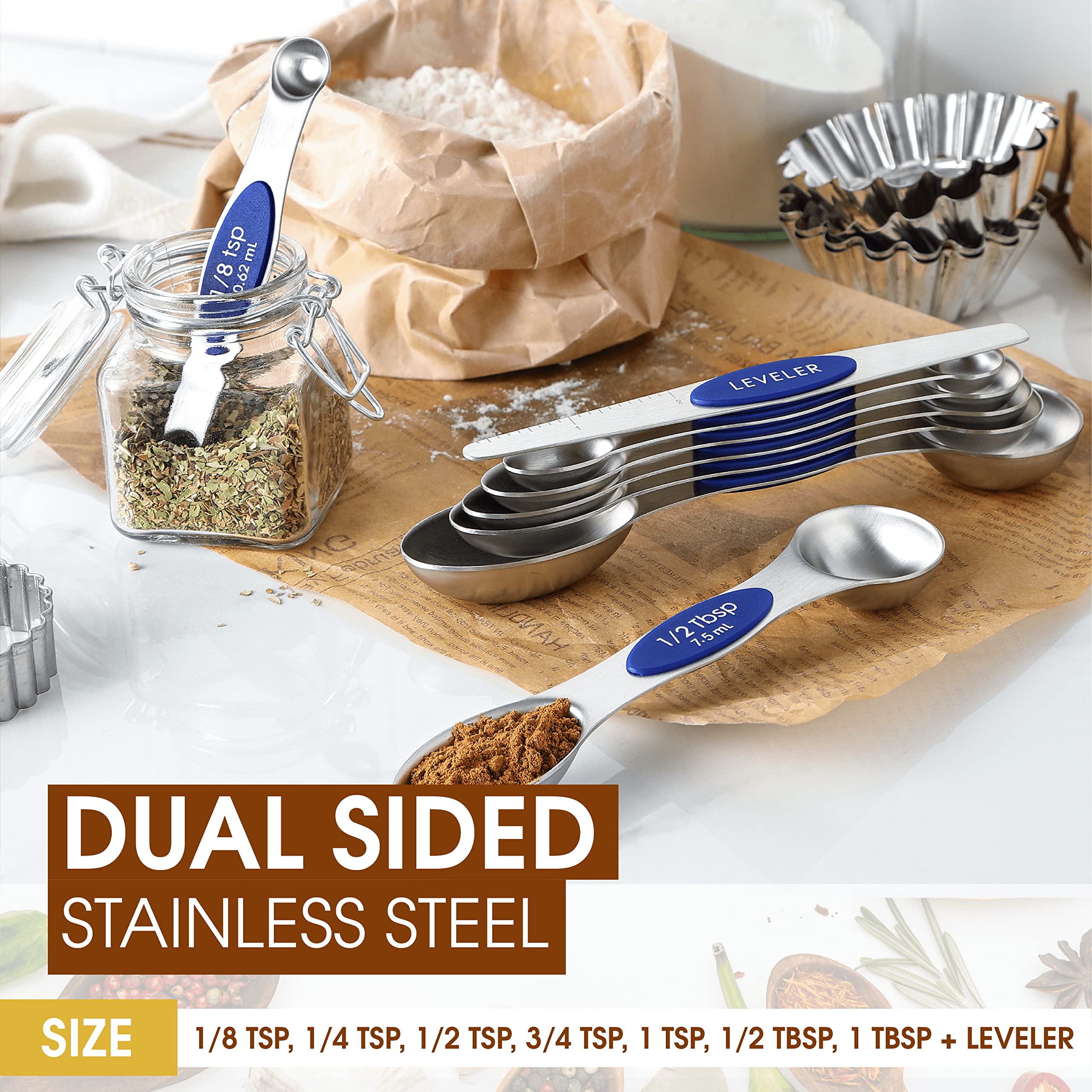 Spring Chef dual-ended spoons with round end for liquids