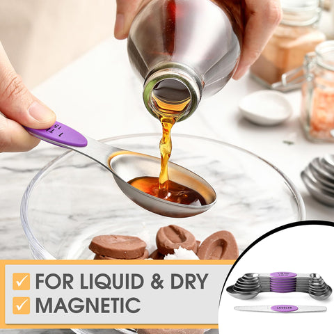 Spring Chef leveler included for consistent measurements and reduced waste.