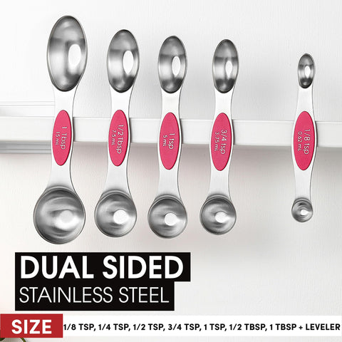 Spring Chef dual-sided spoons with a narrow spice-end for jars