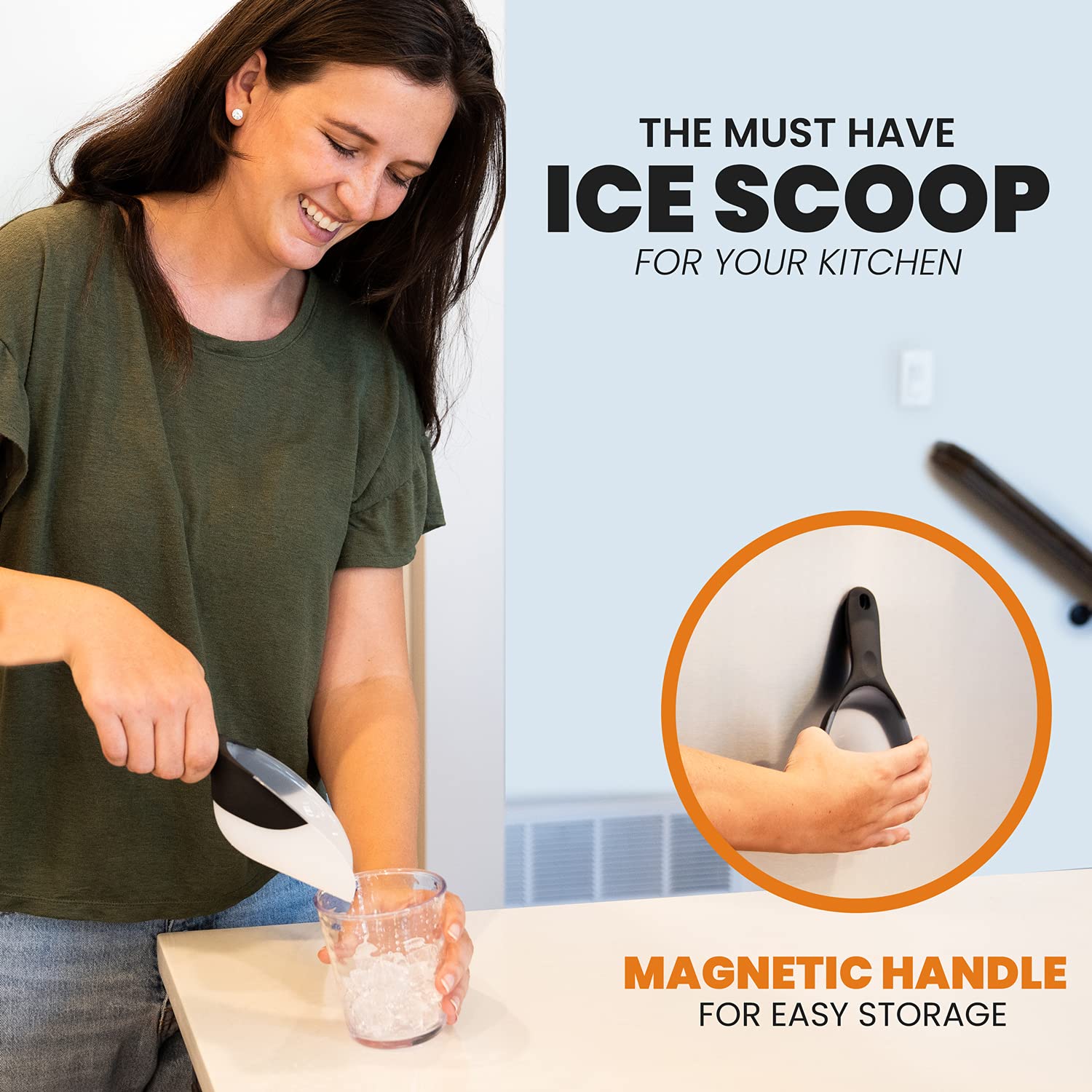 Spring Chef BPA-free plastic scoop with 1-cup capacity for portions.