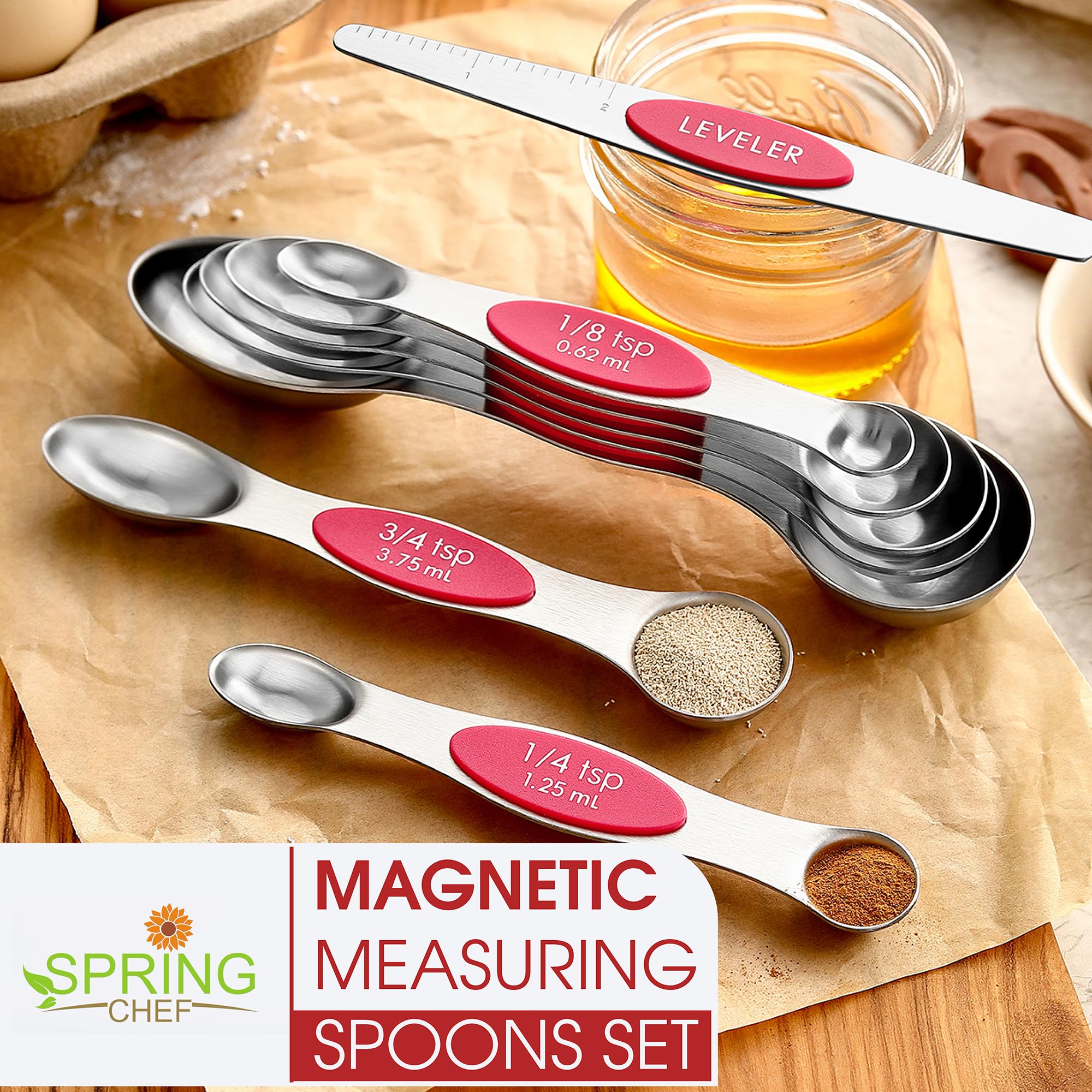 Spring Chef durable stainless steel construction resists rust and bending.