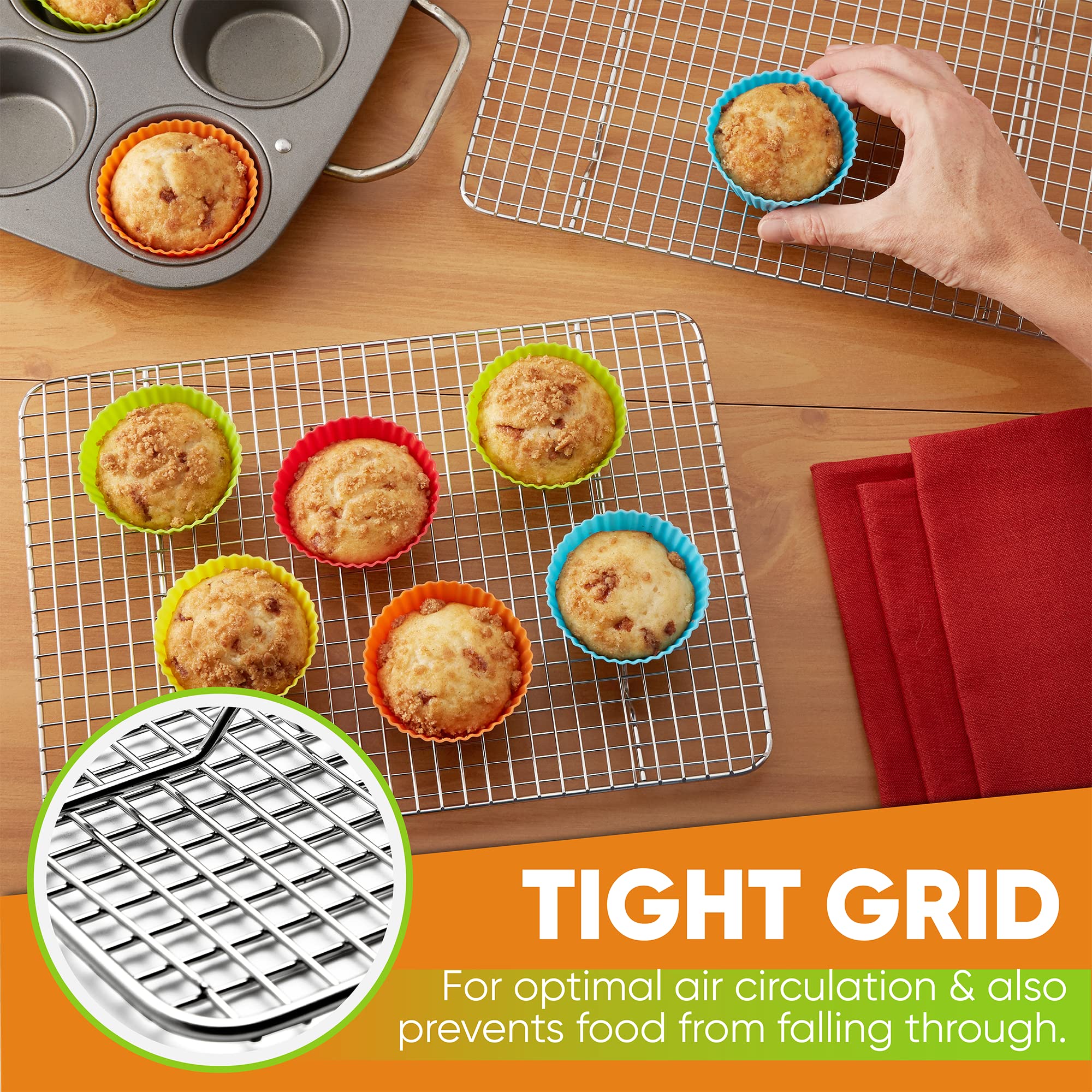 Spring Chef easy-clean grid design speeds post-use cleanup.