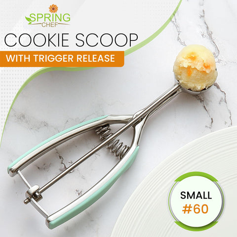 Spring Chef ergonomic-handle ensures comfortable scooping during long sessions.