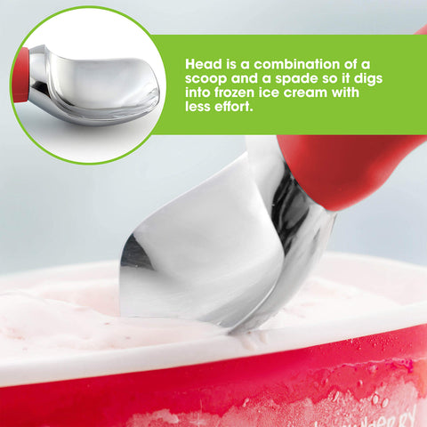 Spring Chef scoop glides through hard ice cream with little effort.