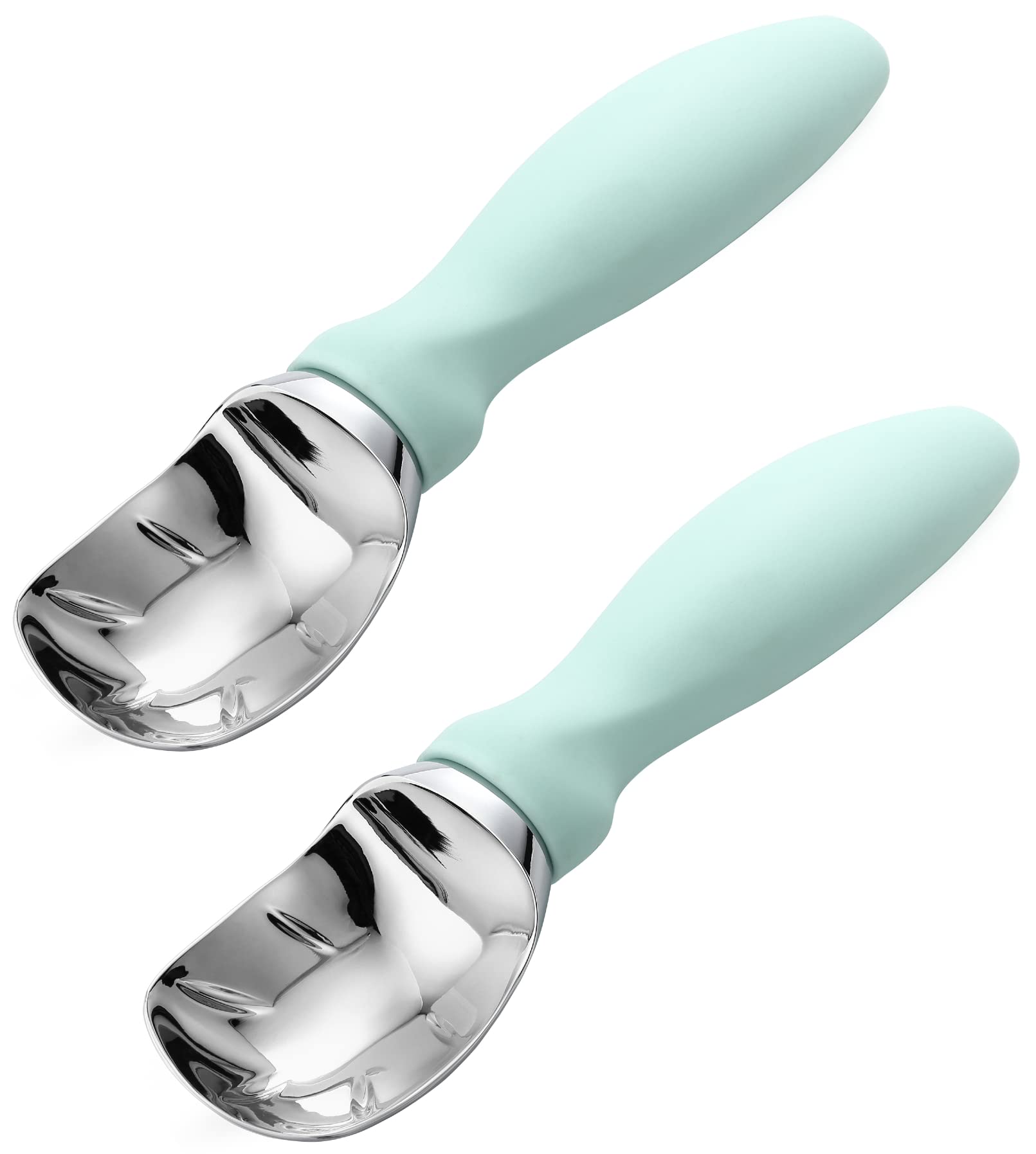 Spring Chef heavy-duty ice cream scoop two-pack mint for perfect, consistent scoops.