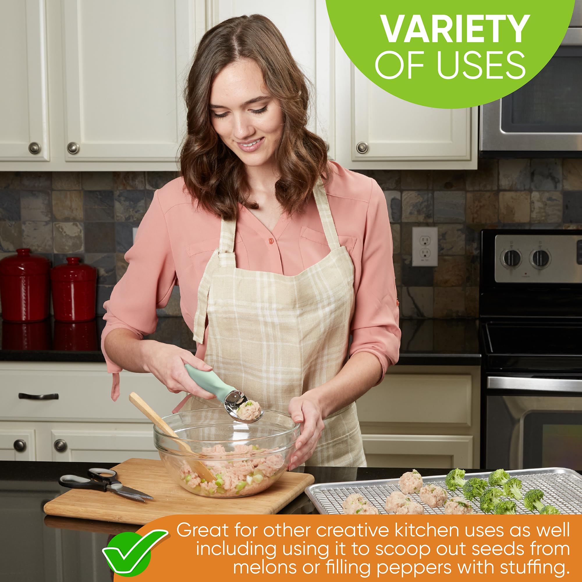 Spring Chef ice cream scoop is dishwasher safe for easy cleanup.