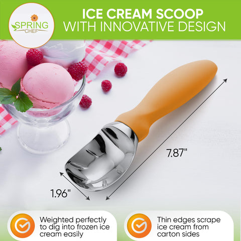 Spring Chef heavy-duty ice cream scoop built for durability