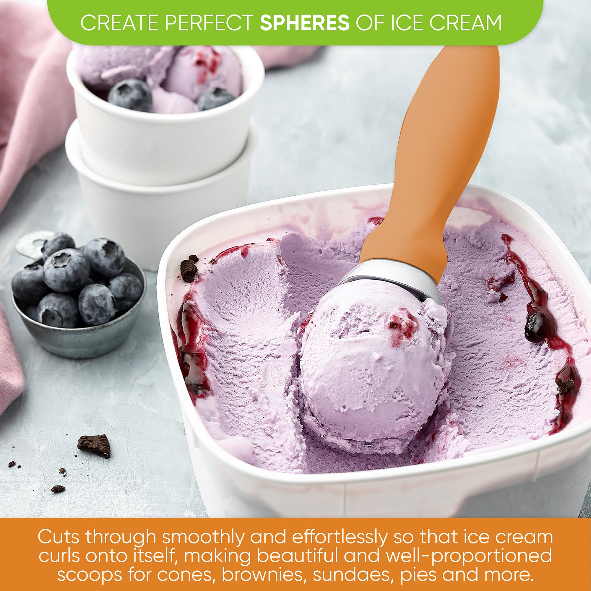 Spring Chef scoop with lid-notch design to lift container lids